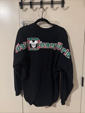 Disney World Black Spirit Jersey with Red & Green Plaid Walt Disney World Logo